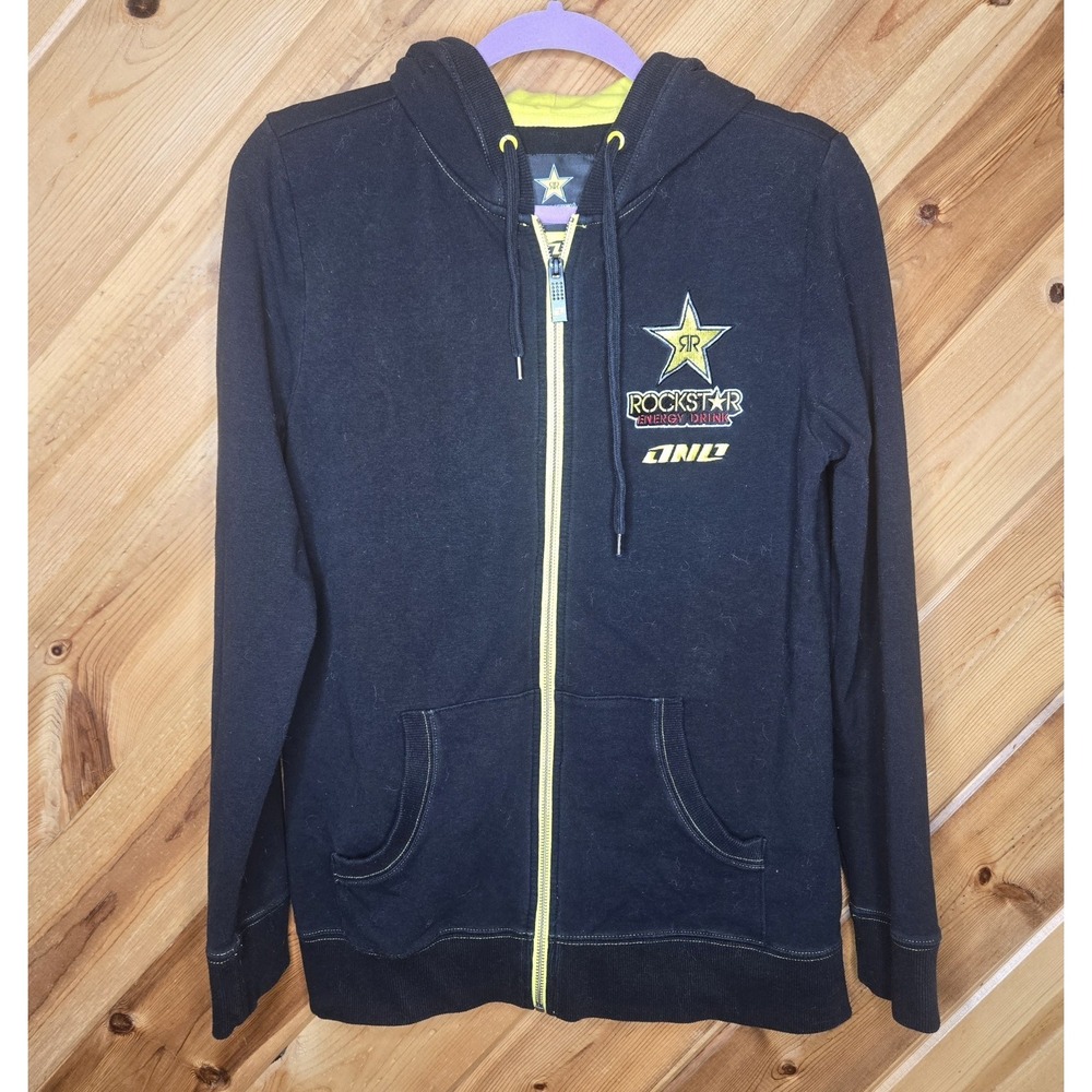 Y2K Rockstar Energy Full Zip Sweatshirt Mens Large